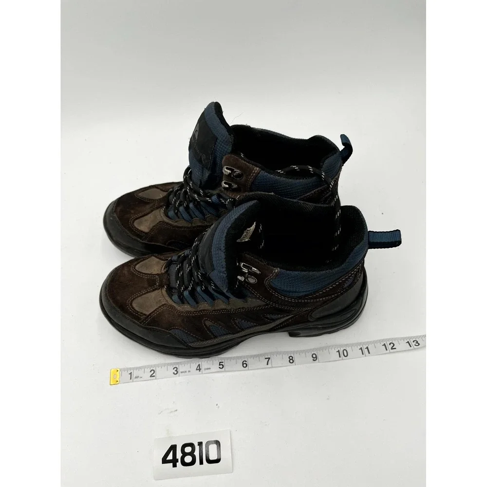Ozark Trail‎ Peyton WW Mens 8.5 Hiking Boots Brown Blue Leather Waterproof Boots